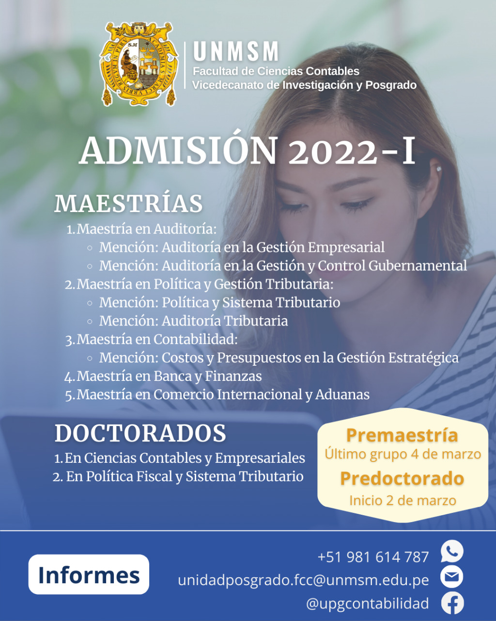 Admisión 2022 - I - Facultad de Ciencias Contables - UNMSM